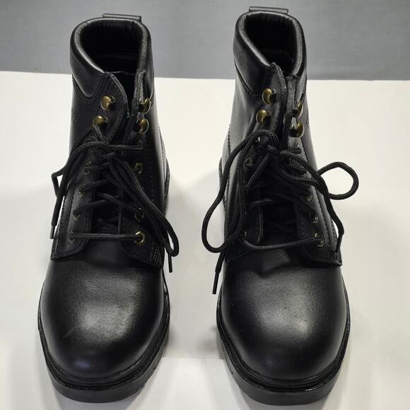 Himalayans Black Leather Boots Insulated Winter Combat Lace Rugged Mens Size 7.5 main image 11